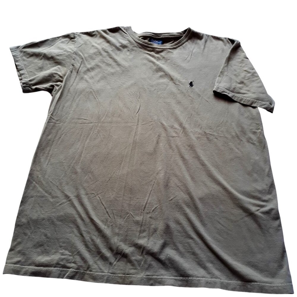 Polo Ralph Lauren Cotton Large Men T Shirt Green Cotton Shortt Sleeve